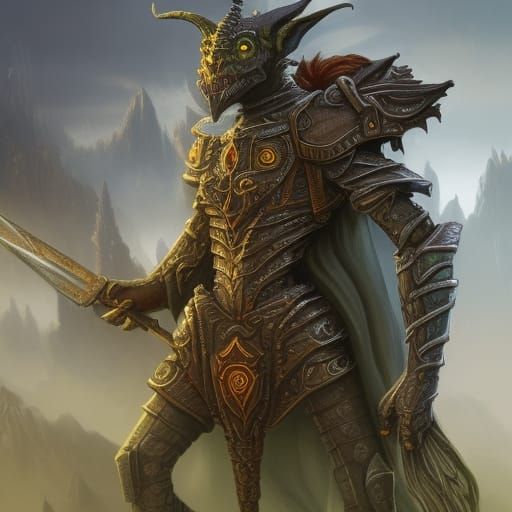 Knight Goblin in Detailed Fantasy Art