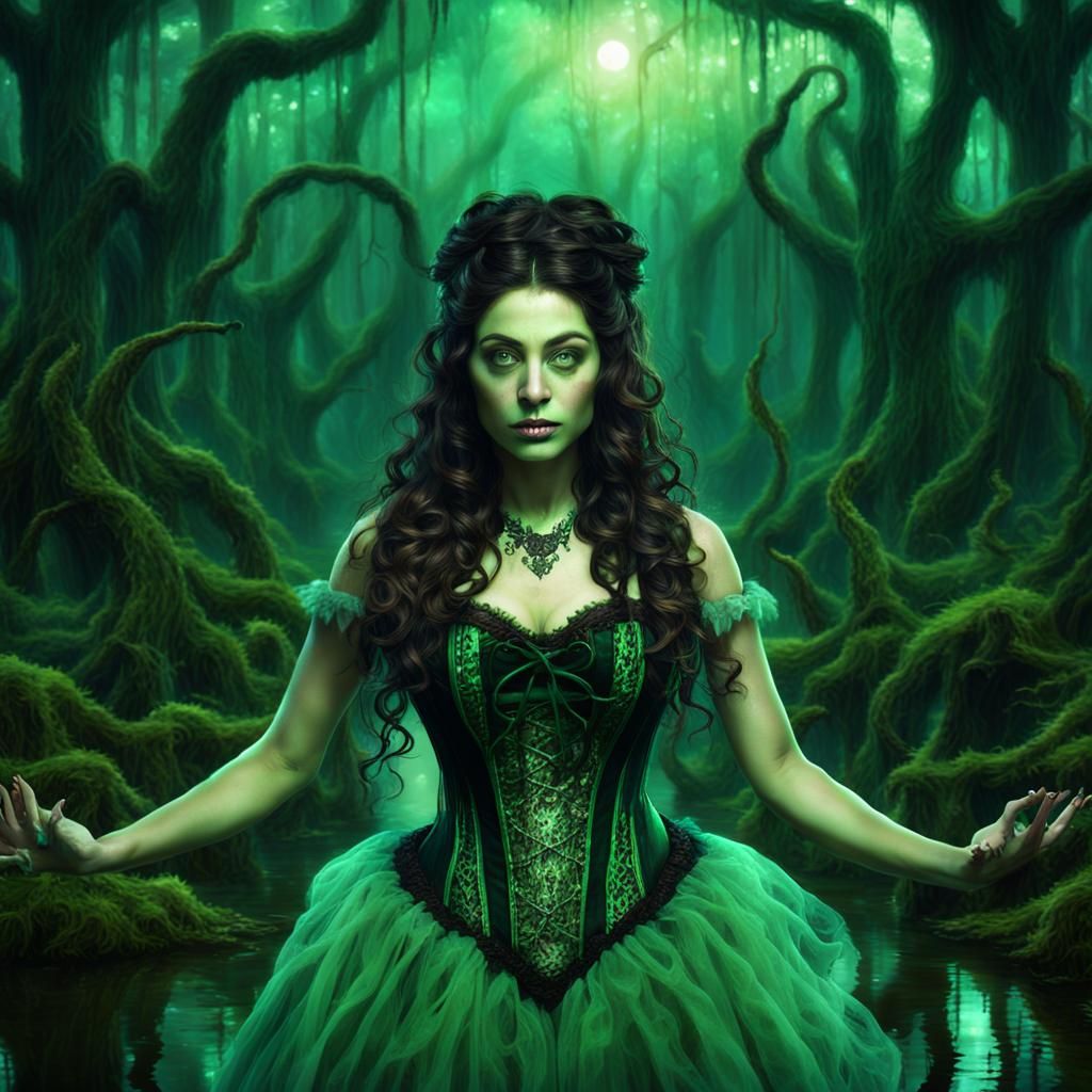 Cajun Bayou Witch Summoning Ghosts in New Orleans