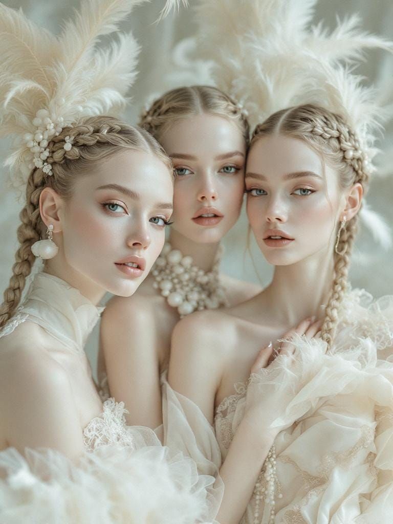 Elegant Editorial Portrait in Dreamlike Lighting