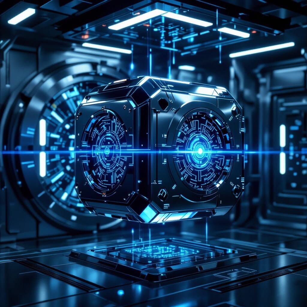 Futuristic Vault Box with Alien Tech