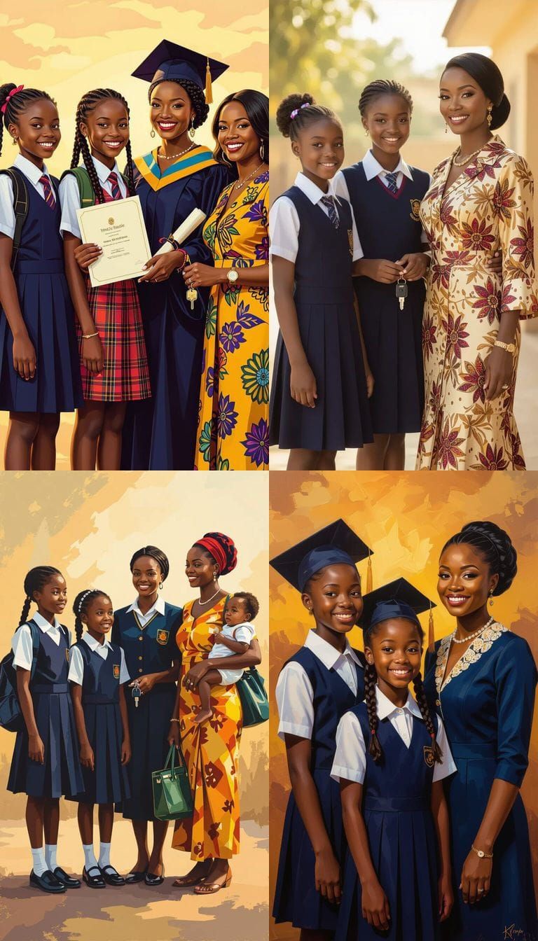 Four Nigerian Women Across Generations in Vibrant Portrait