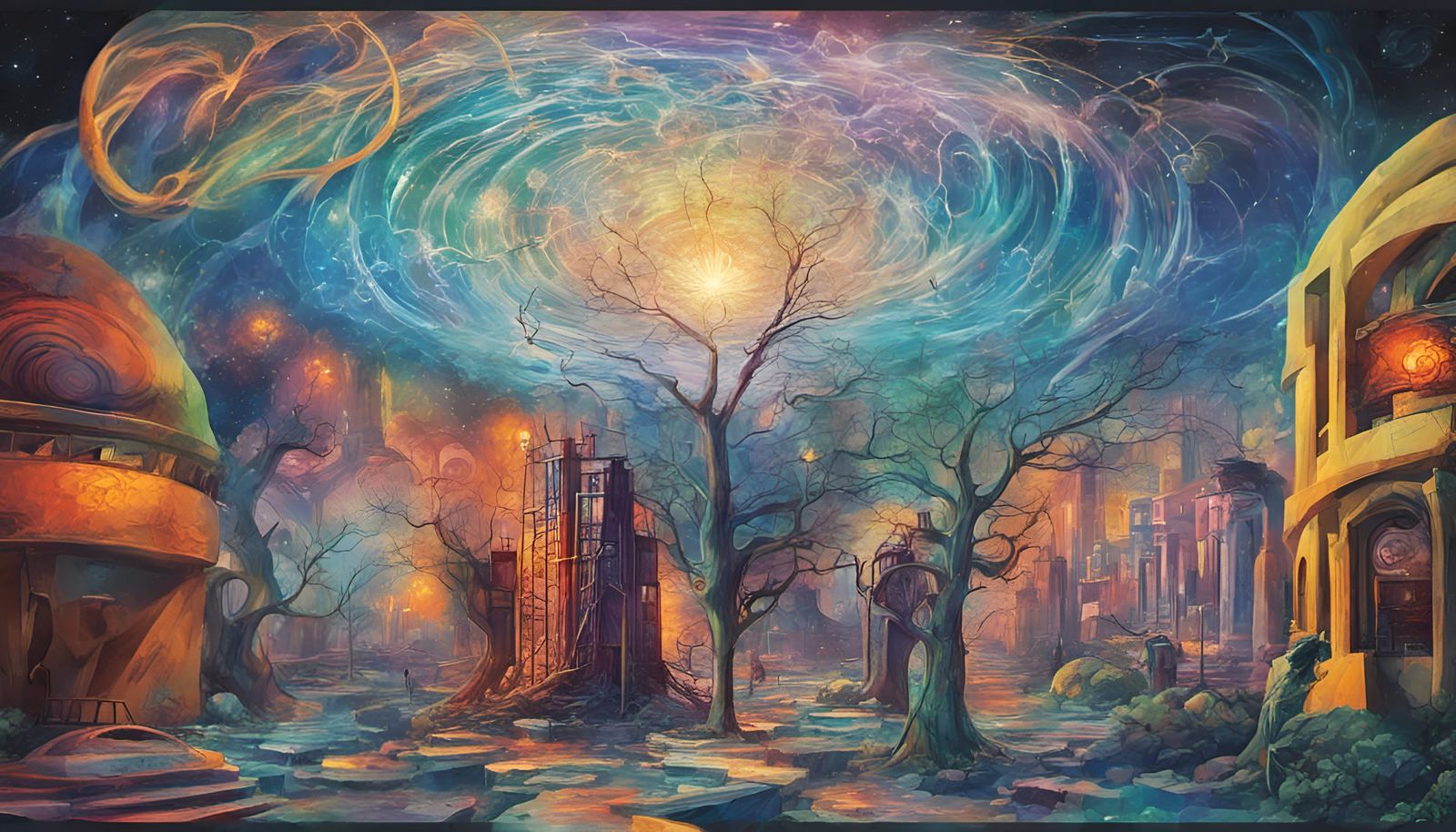 City Emergence with Quantum Zentangle Elements