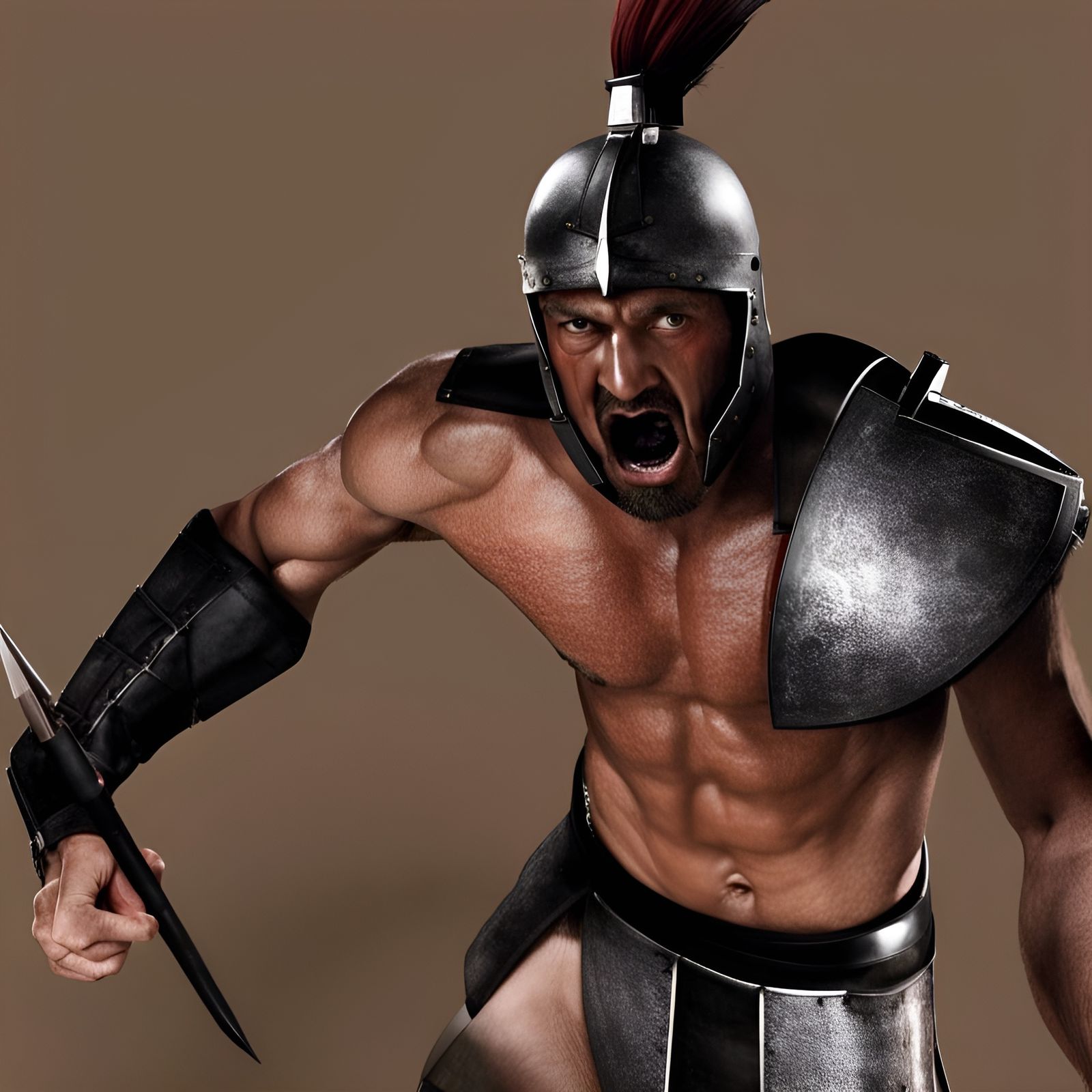 Heroic Spartan Warrior in Ancient Times