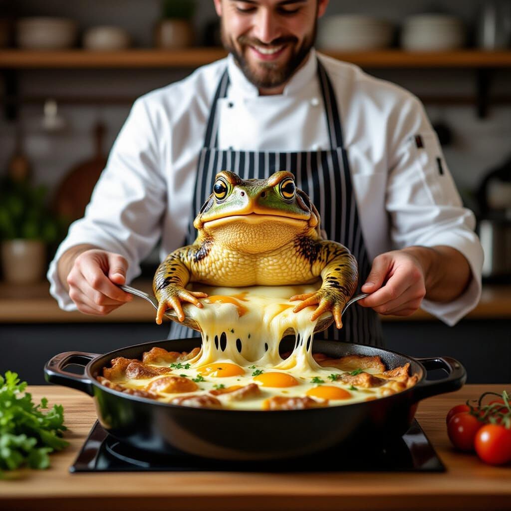 Gourmet Toad in the Hole in Bright Kitchen