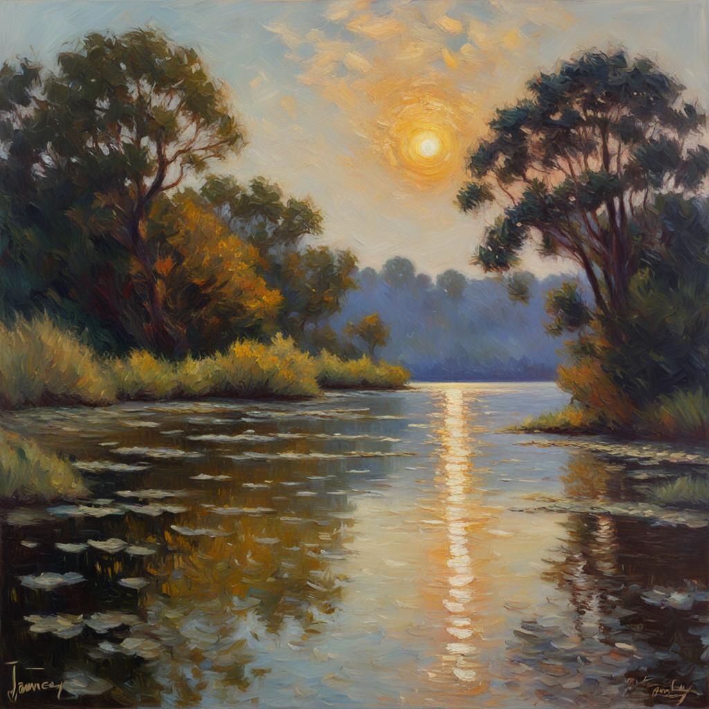 Sunset Impressionism in Oil Paint