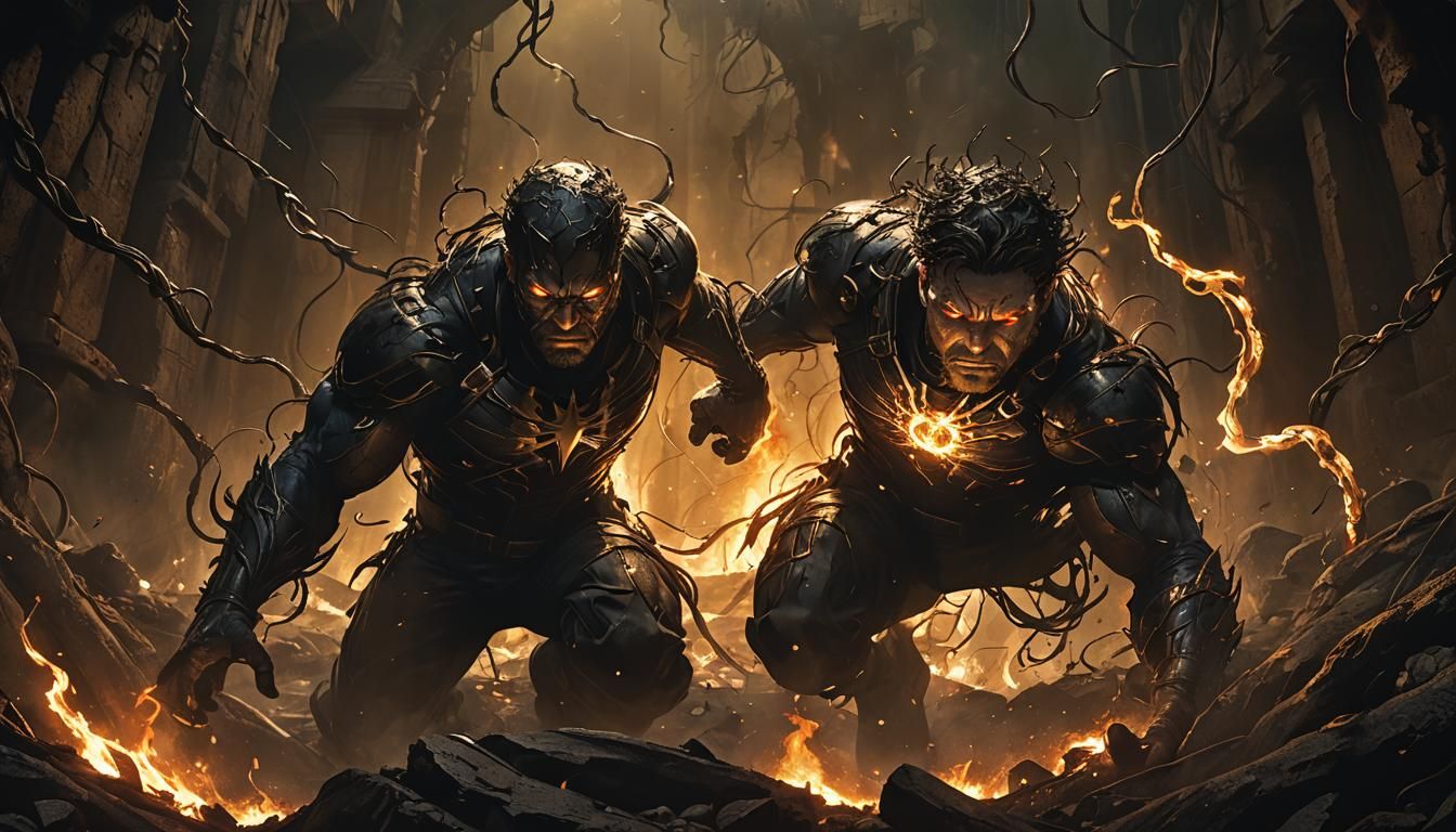 Heroic Figure Emerging from Darkness, Cinematic Lighting