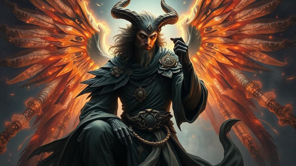 Volo and Arceus Fusion in Gothic Art Nouveau Style