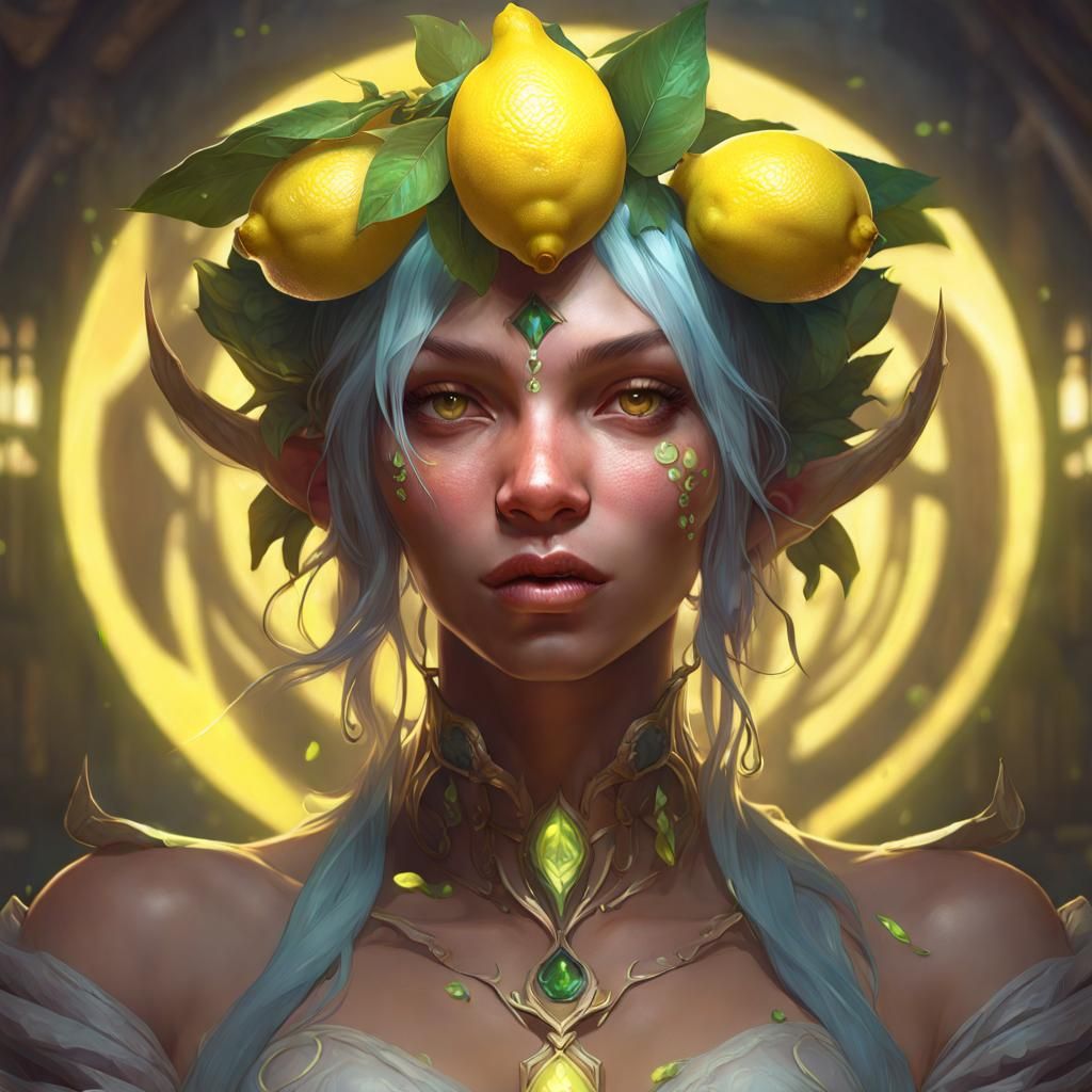 Lemon Demon Portrait in Hyperdetailed Unreal Engine Art