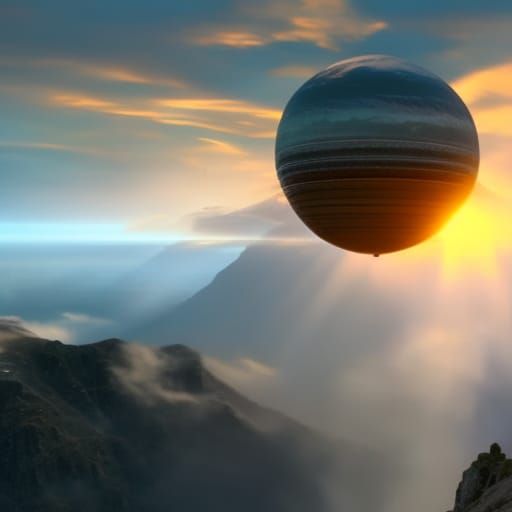 Heavenly Portal: Ethereal Clouds in Digital Painting
