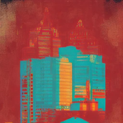 Vibrant Retro Style Poster Art