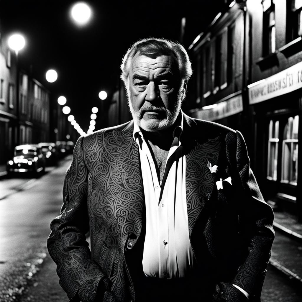 Man with Maori Tattoo in Dark Dublin Street