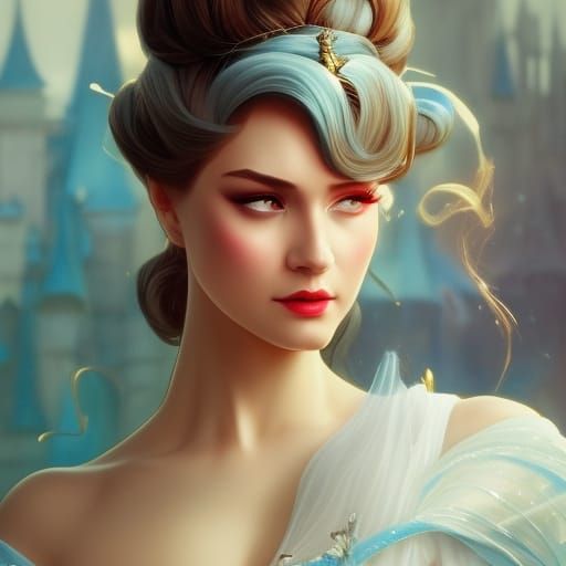 Cinderella as Villain: Detailed Digital Portrait