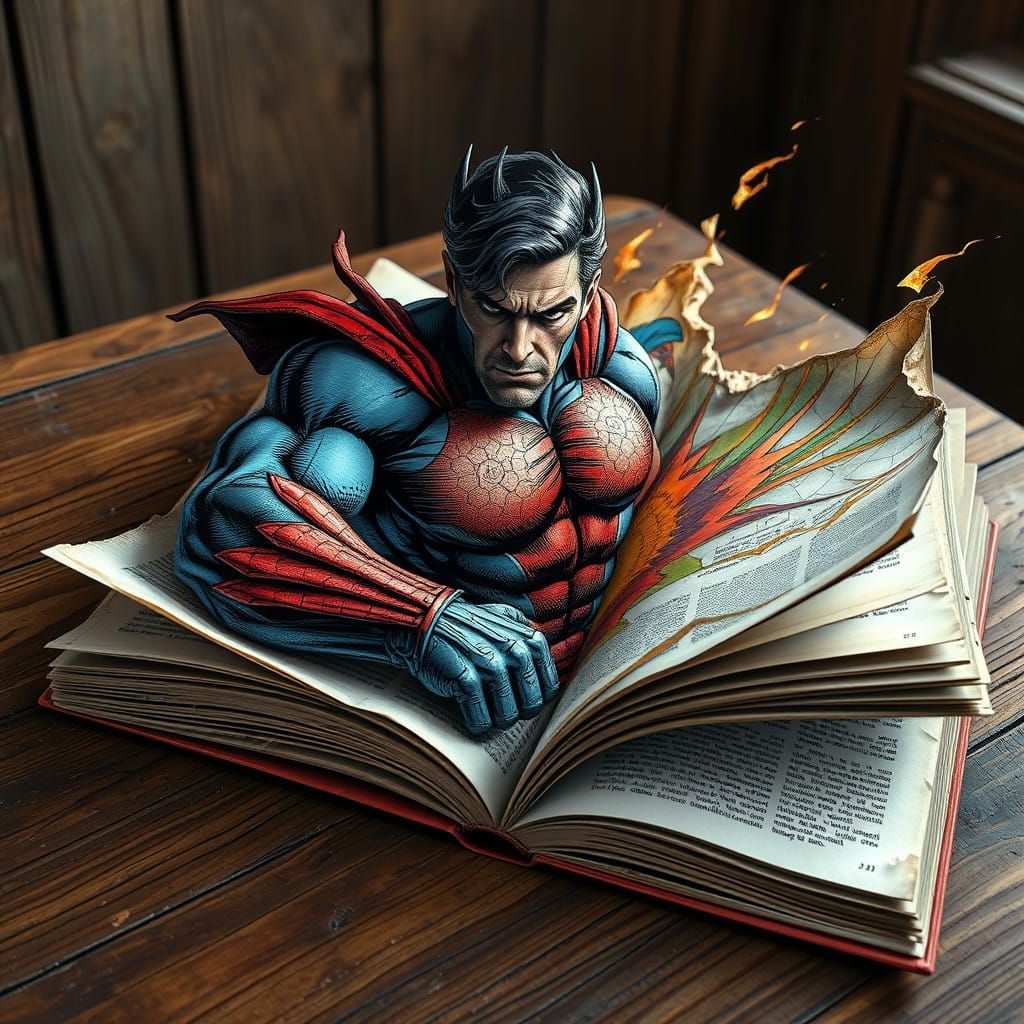 Emerging Hero in a Vibrant Comic Book World