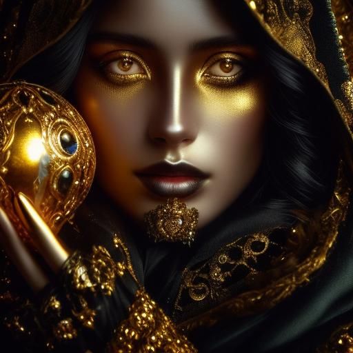 Baroque Portrait: Woman with Magical Orb