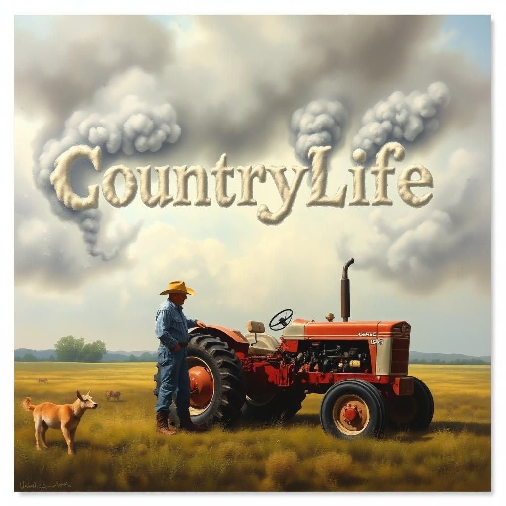 Cowboy and Tractor Create CountryLife Smoke Art