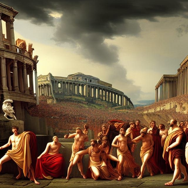 Fall of the Roman Empire in Renaissance Style