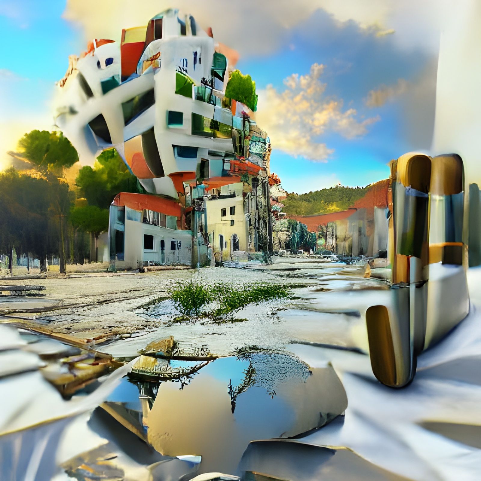 Trogir in Post-Apocalyptic Precisionism Style