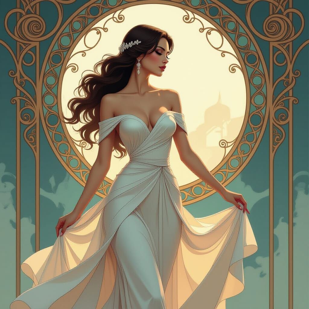 Ethereal Female Model Digital Painting