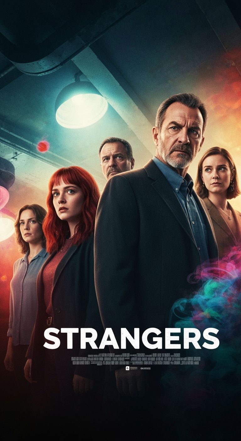 Intriguing Movie Poster with Suspenseful Lighting