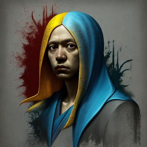 Abstract Psychedelic Art in Cubist Dada Style