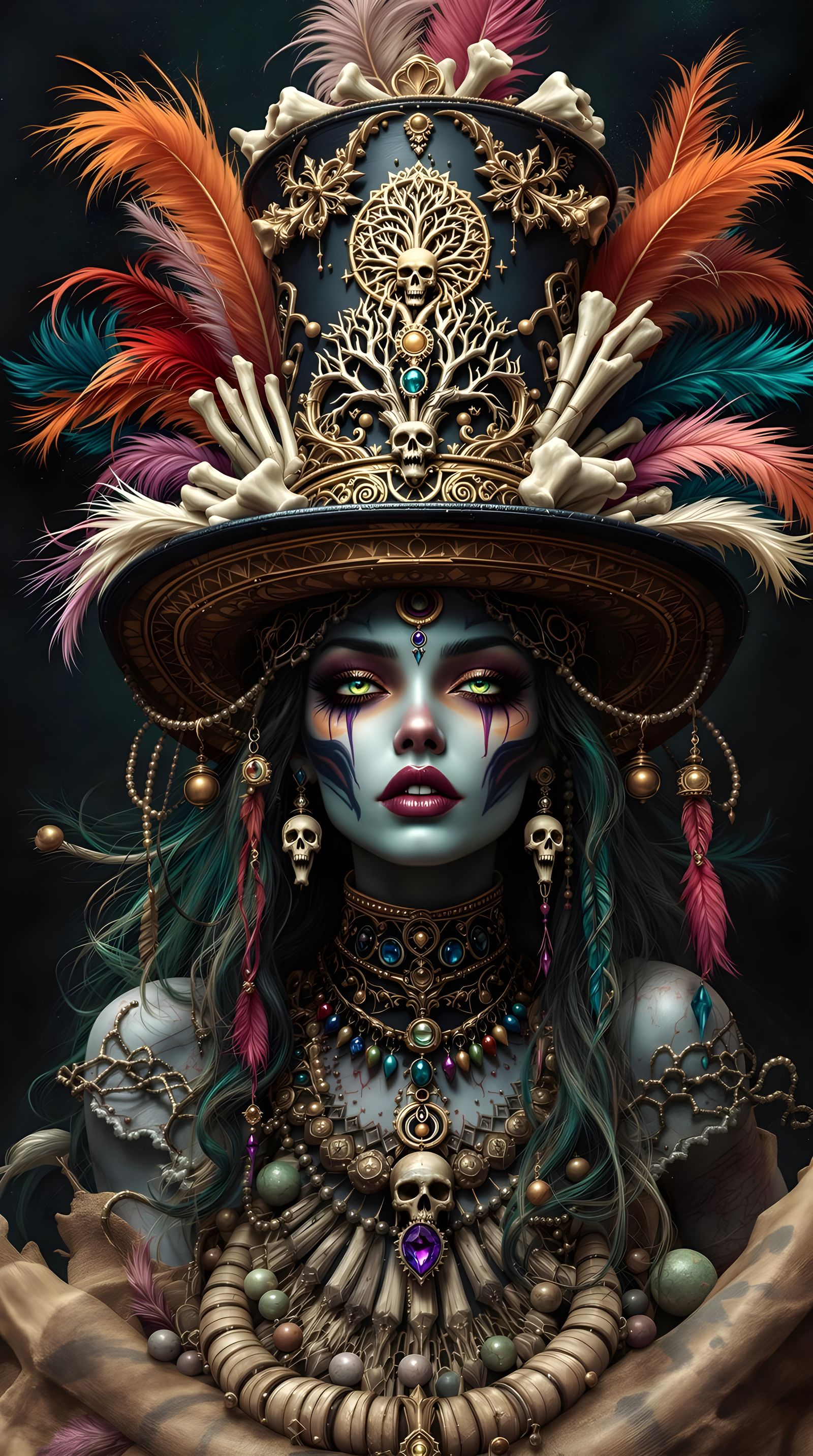 Voodoo Priestess in Post-Apocalyptic World, Inspired by Bisl...