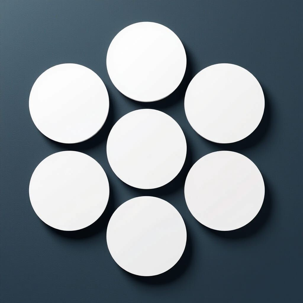 Minimalist Circular Collage with Logo Placeholders