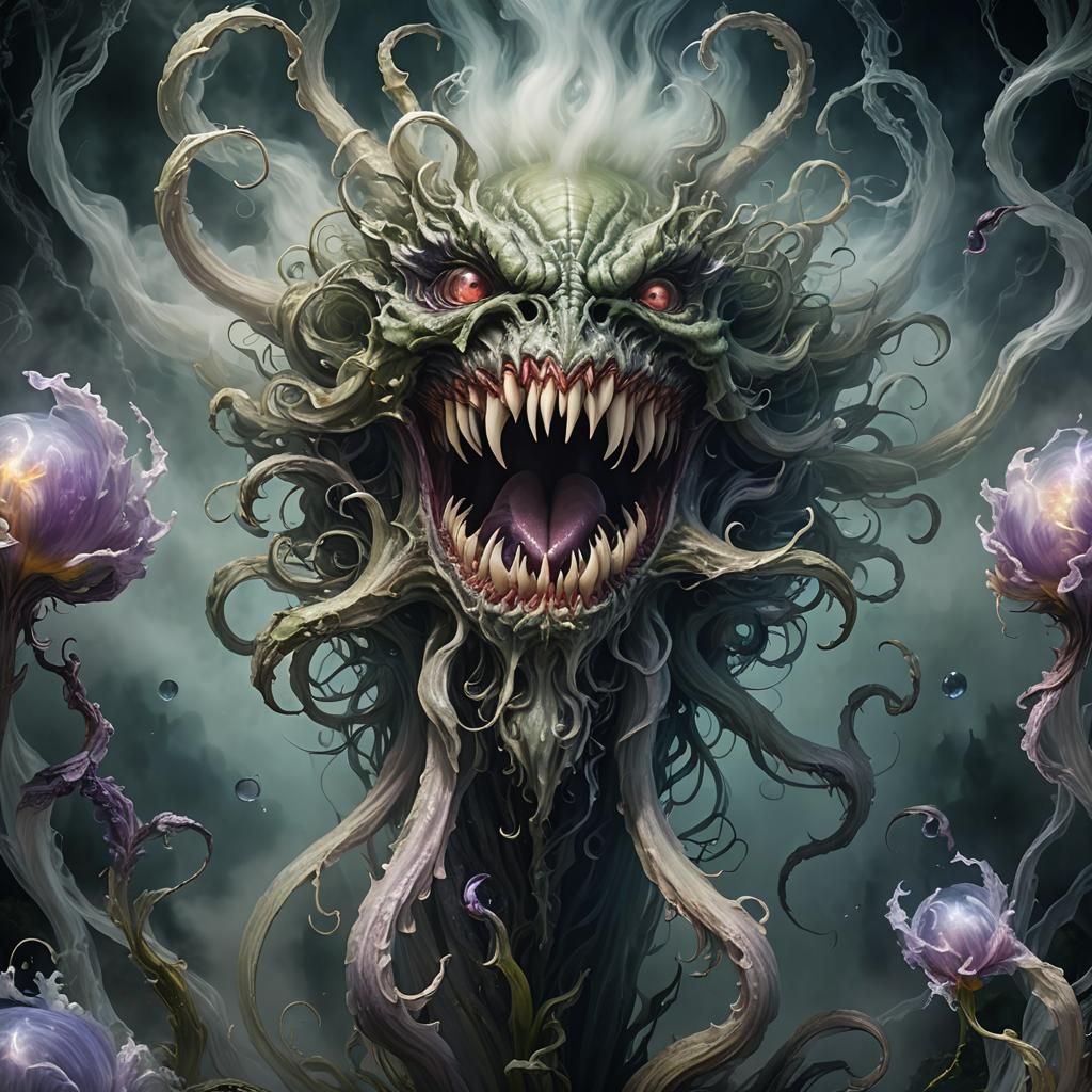 Pixie Ninja in Mythical City, Digital Art