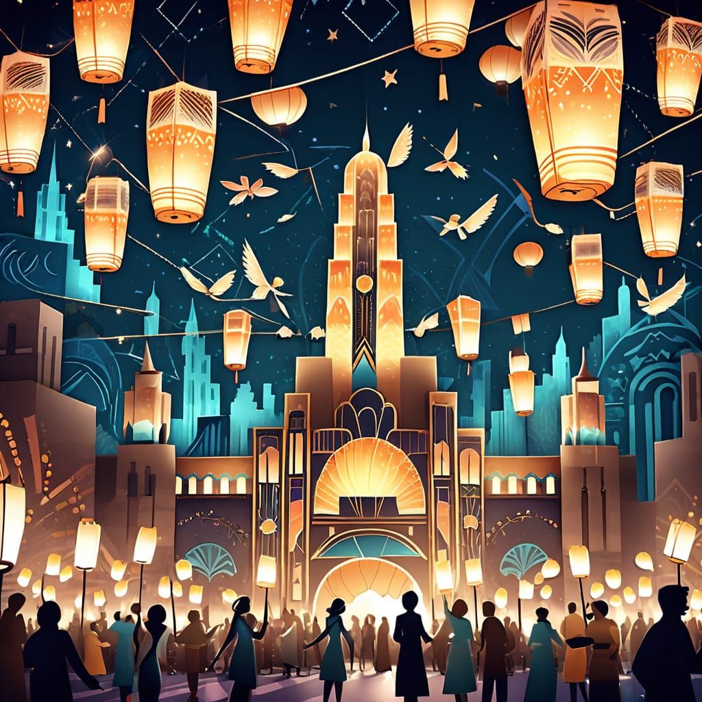 Art Deco Festival: Ethereal Lanterns Light Up City Square