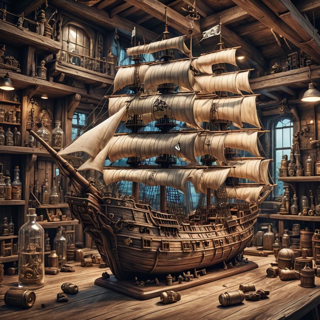 Building a Pirate Ship in a Bottle