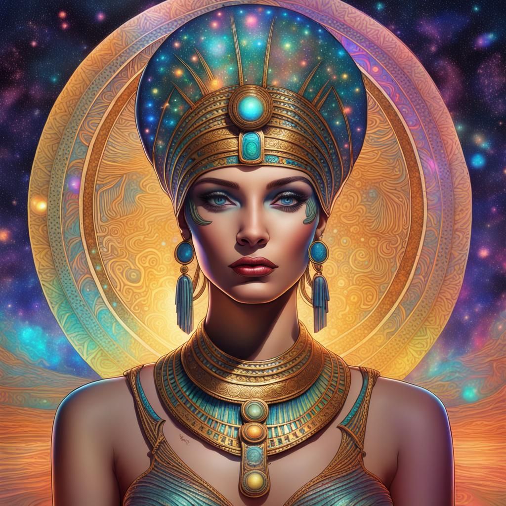 Cleopatra: Holographic Astral Cosmic Illustration