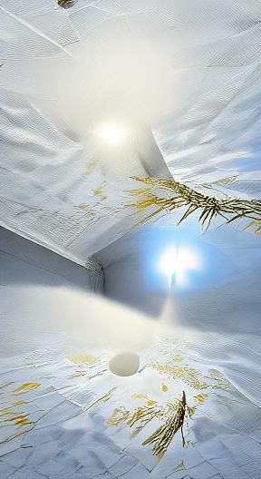 Hyperrealistic Divine Intervention on White Background