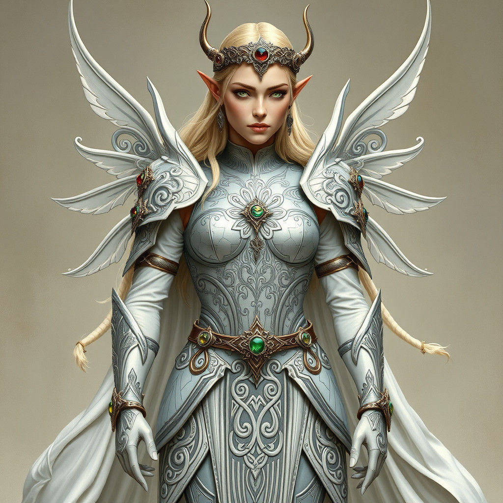 Elven Warrior Queen in Celtic Armor