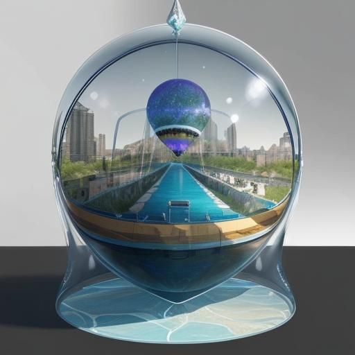 Majestic Glass Balloon Train in Dreamscape