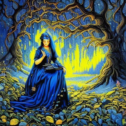 Woman by Dark Water: Golden Age Illustration