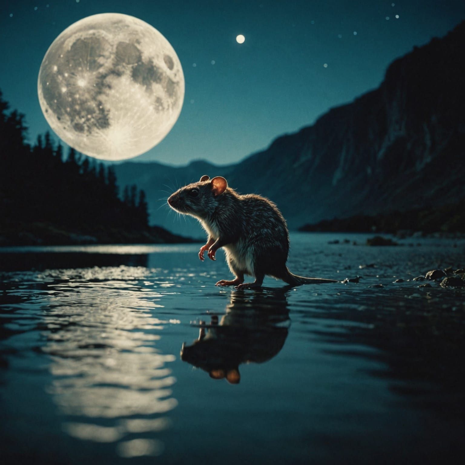 Magical Mouse on Moon Discovers Water World