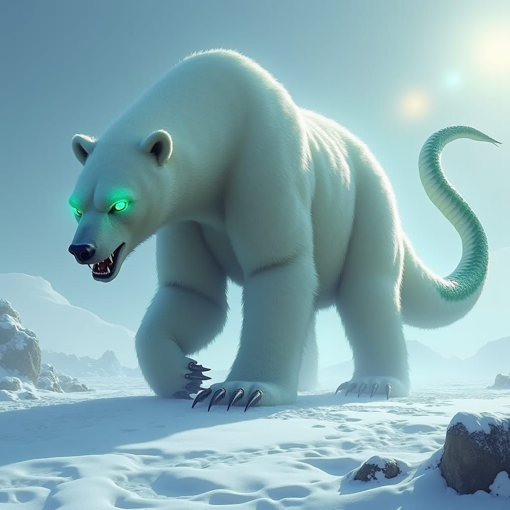 Serpent-Bear Hybrid Emerges from Frozen Tundra