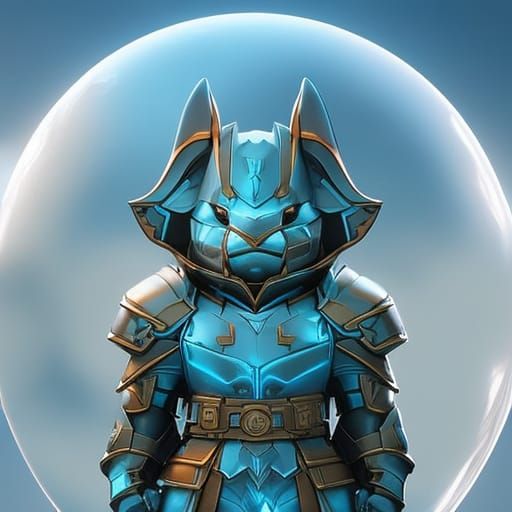 Armored Cyberpunk Rabbit in Hyperdetailed Style