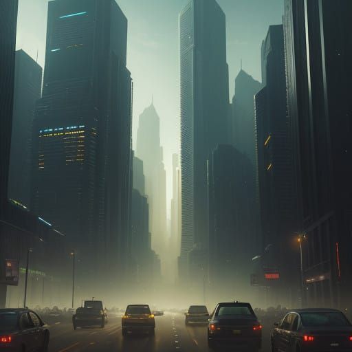 Solarpunk Utopia at Dusk: A Futuristic Cityscape