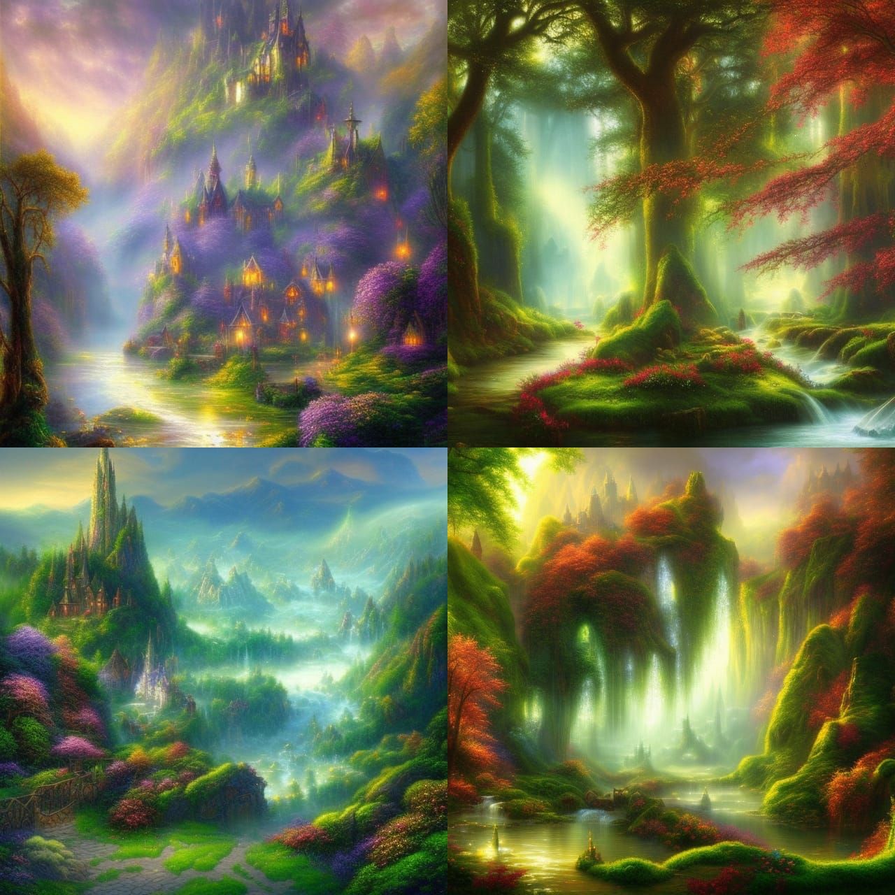 Dragons and Druids in a Golden Forest