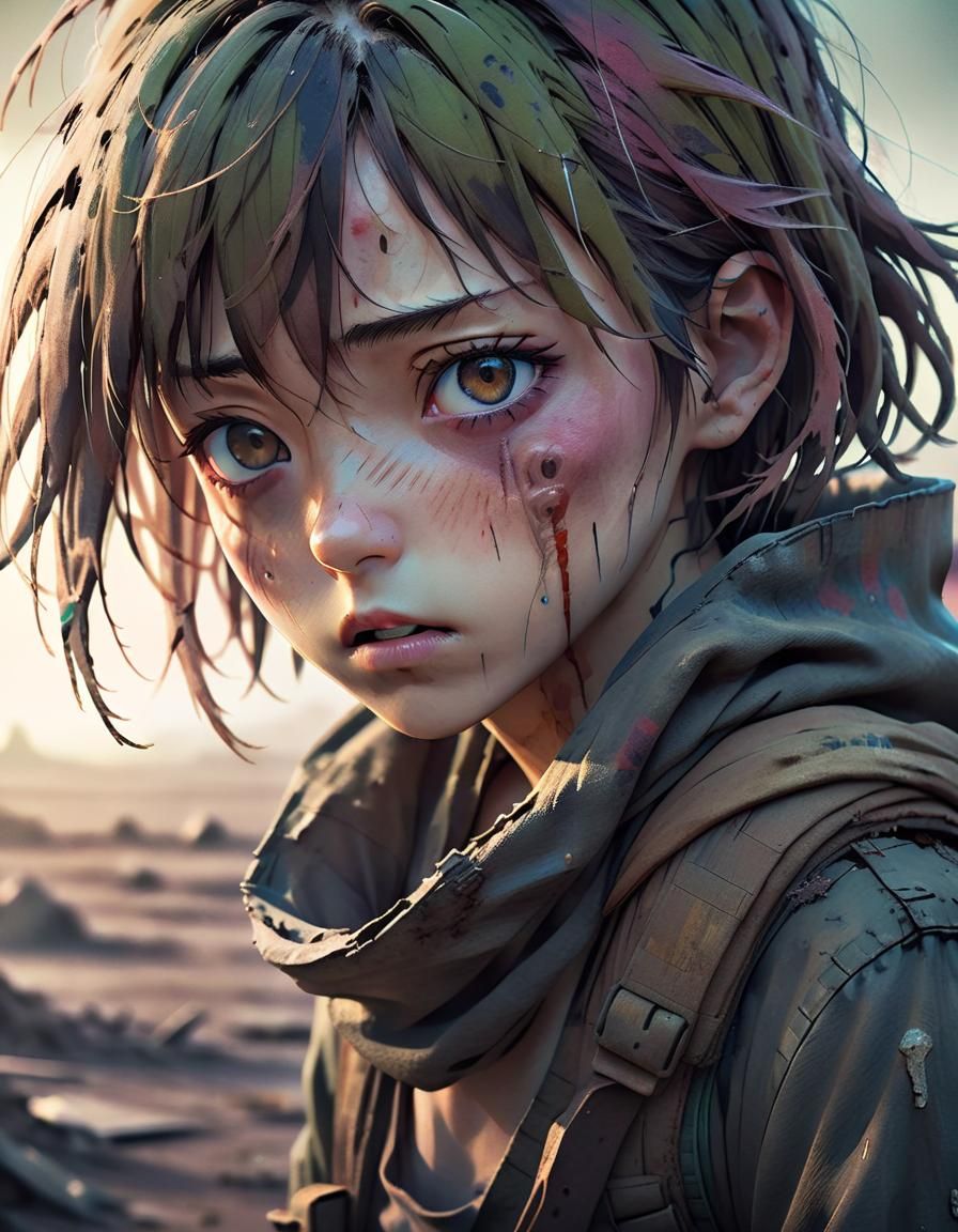 Post-Apocalyptic Anime Bandits in Barren Wasteland
