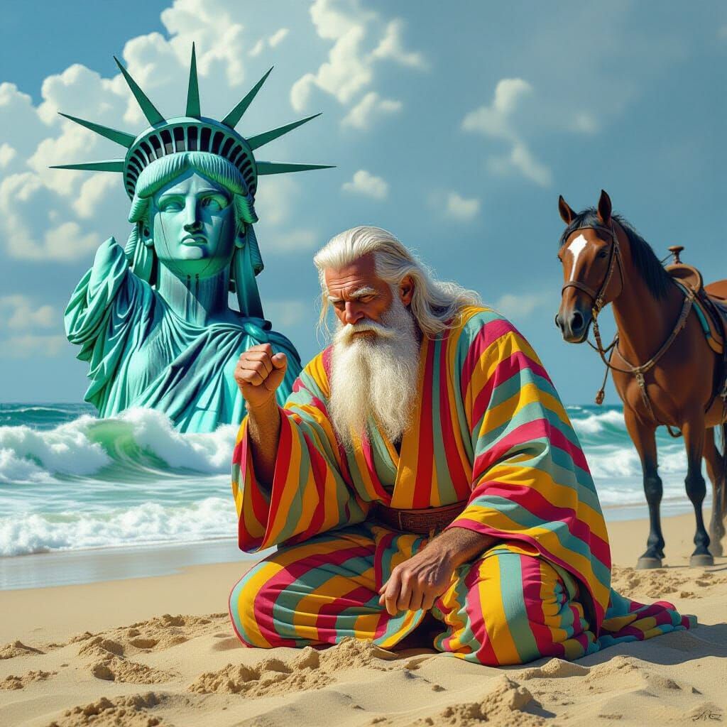 Charlton Heston as Moses in Dystopian Future