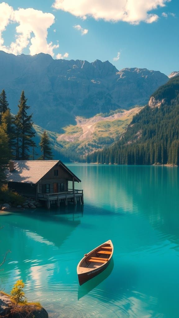 Majestic Mountain Lake in Serene Wilderness