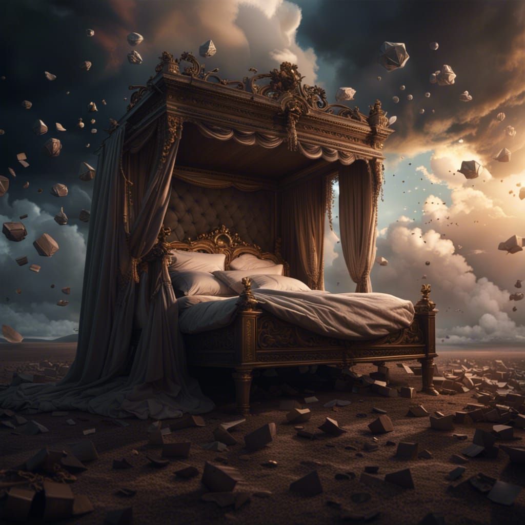 Bed Falling from Sky: Epic Cinematic Scene