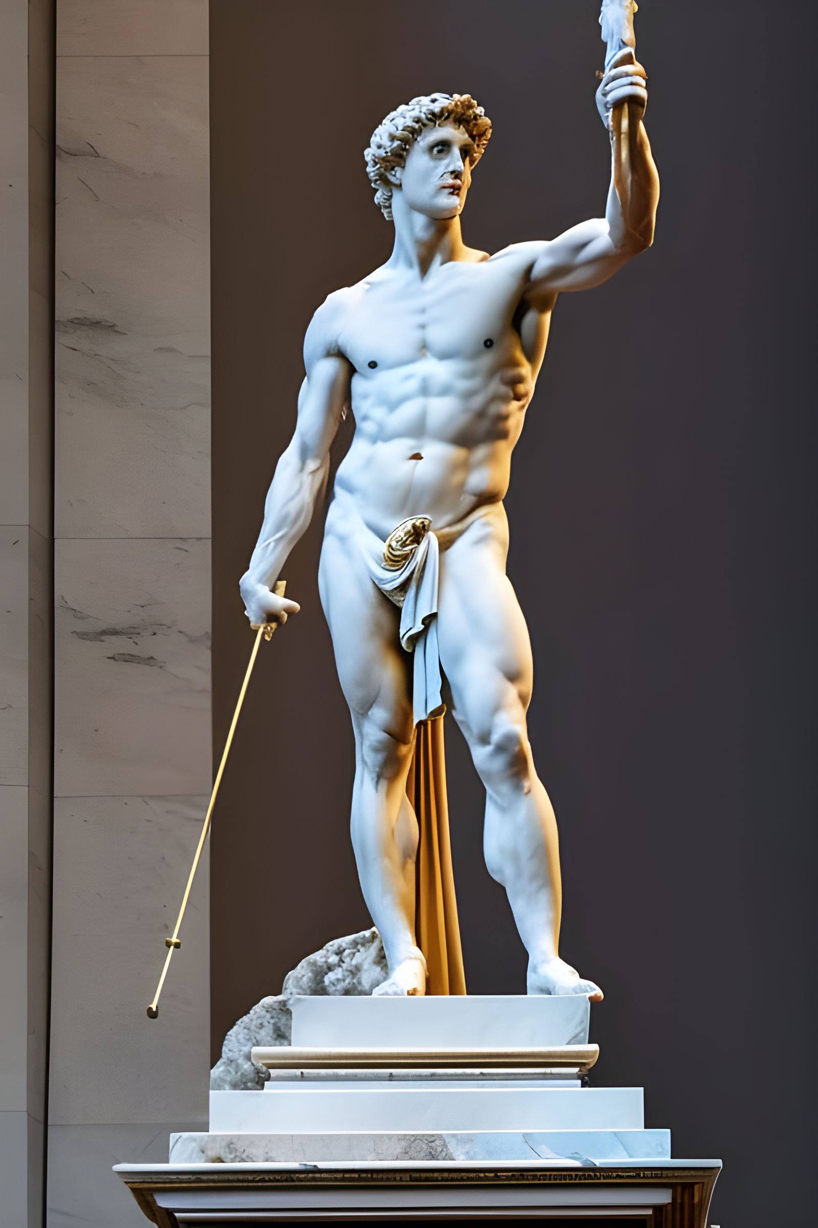 Stunning Marble Statue of Julius Caesar in Rome