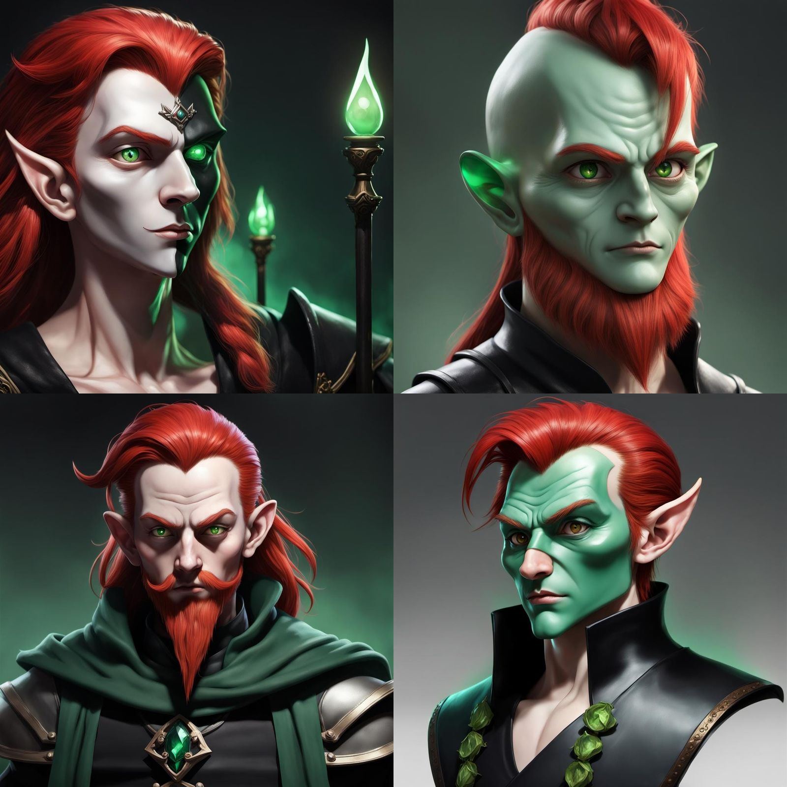 Gnome Wizard with Opera Mask in Anime Style