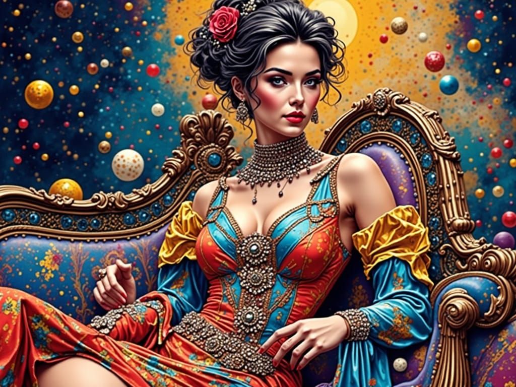 Hyperrealistic Portrait of a Futuristic Goddess