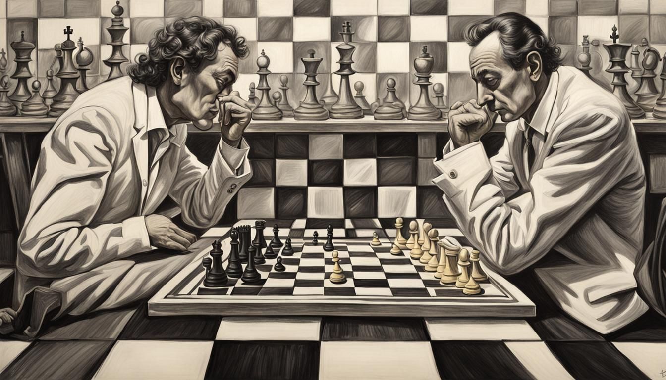 Surreal Chess Match in a Dreamscape