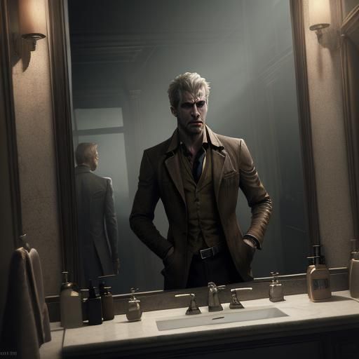 John Constantine and Evil Reflection: Digital Matte Painting