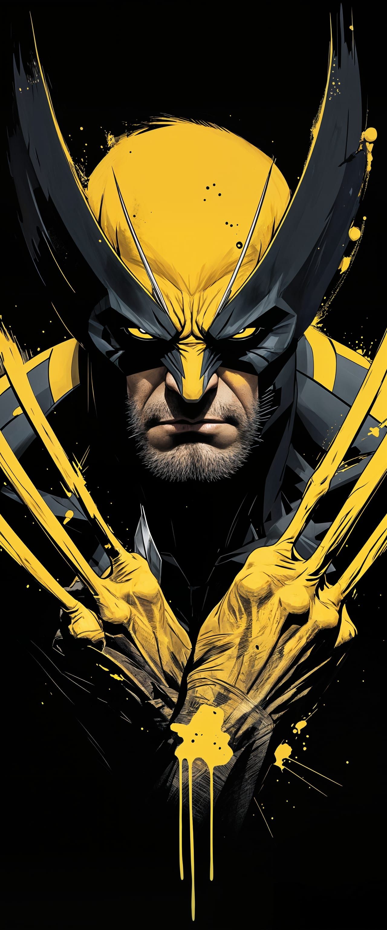 Wolverine in Graphic Novel Style with Extended Claws