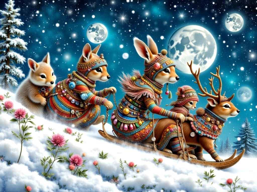 Winter's First Toboggan Ride